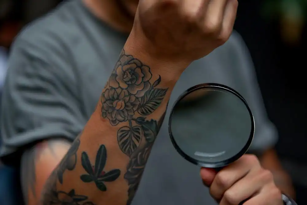 tattoo research magnifying glass